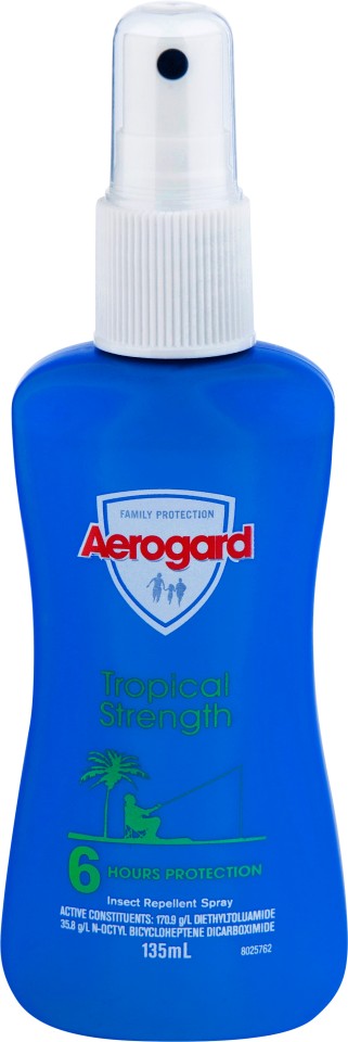 Aerogard Insect Repellent Spray Tropical Strength 135ml 135ml