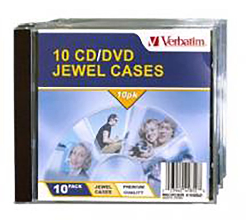 CD Case Jewel Verbatim Clear Pk10