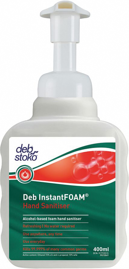 Deb Instant Foam Hand Sanitiser Pump Bottle 400ml