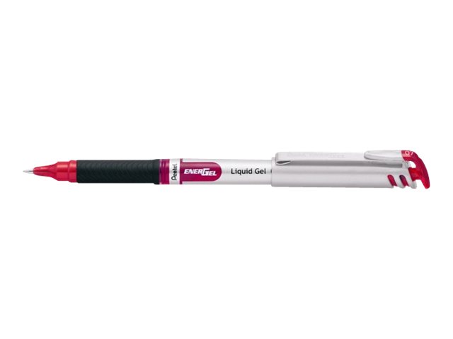 Pentel Energel Rollerball Pen Capped Gel Ink Fine BL17 0.7mm Red