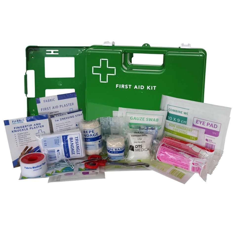 DTS First Aid Kit 1-15 Person In Plastic Wall Mountable First Aid Box