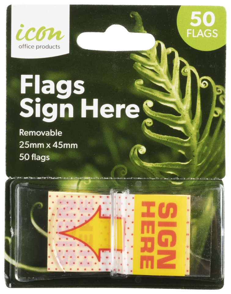 Icon Pop-up Flags Sign Here