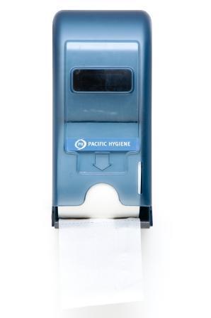 Pacific Hygiene D31 2 Toilet Roll Drop Down Dispenser Blue