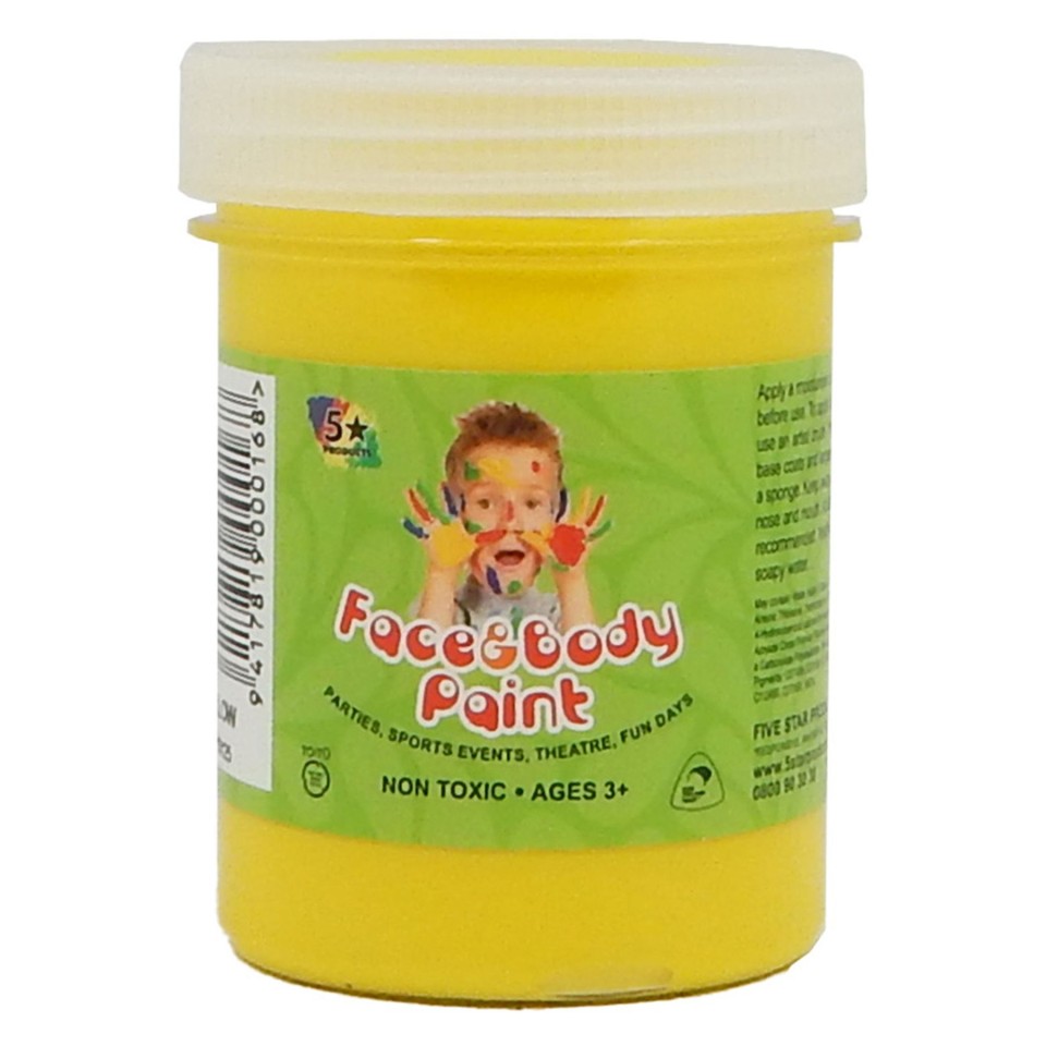 Five Star Face Paint 125ml Yellow