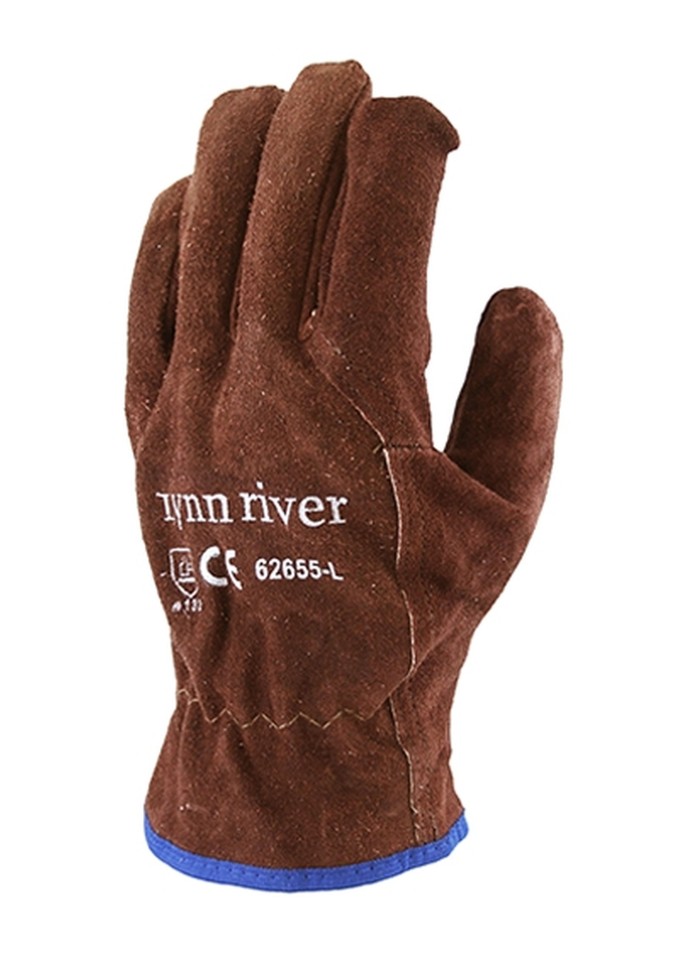 Lynn River Ultra Suede Winter Gloves Brown Pair XL