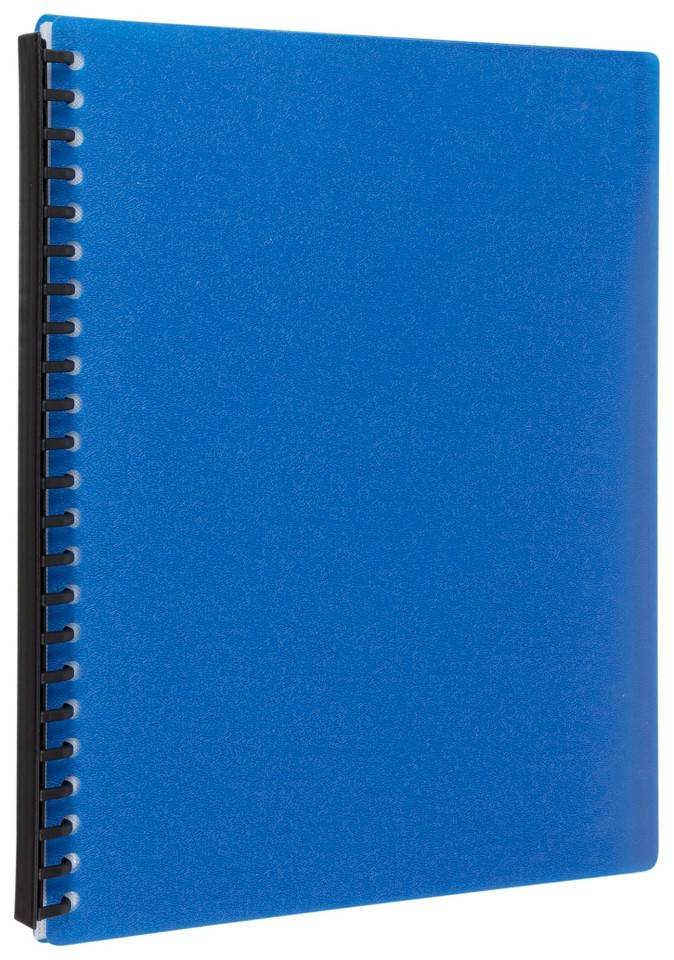 Icon Display Book Refillable A4 20 Pockets Blue