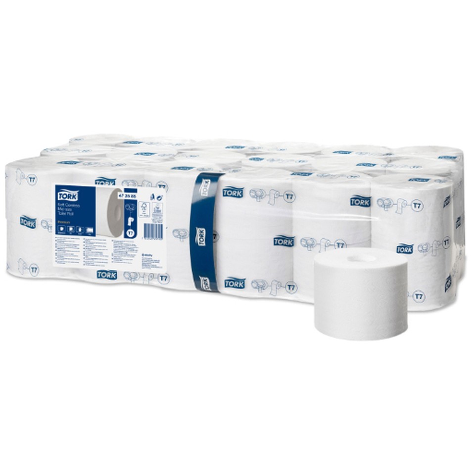 Tork 472585 Soft Coreless Mid-size Toilet Roll Premium T7