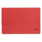 Icon Document Wallet Cardboard Foolscap Red Pack 10 image