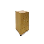 Haswood 4-drawer Mobile Storage Unit Beech image