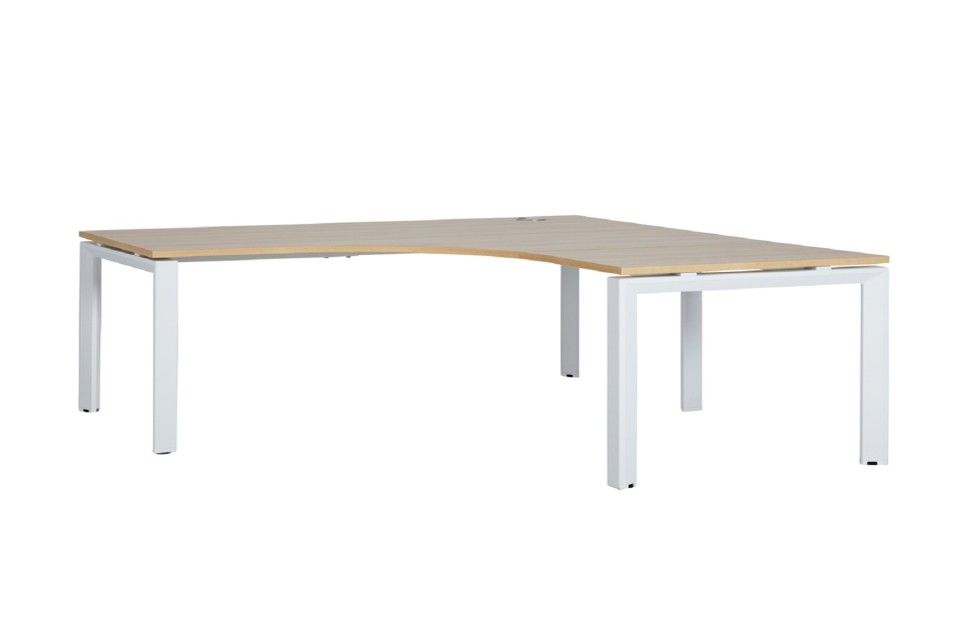 Novah Corner Desk 1800Wx1800Wx700Dmm Autumn Oak Top / White Frame