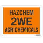 Sign - Hazchem 2we Agrichemicals 300 X 230 Each image