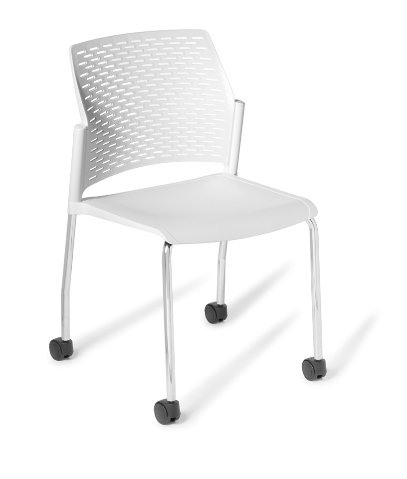 Eden Punch Chair With Chrome 4-leg Castors 