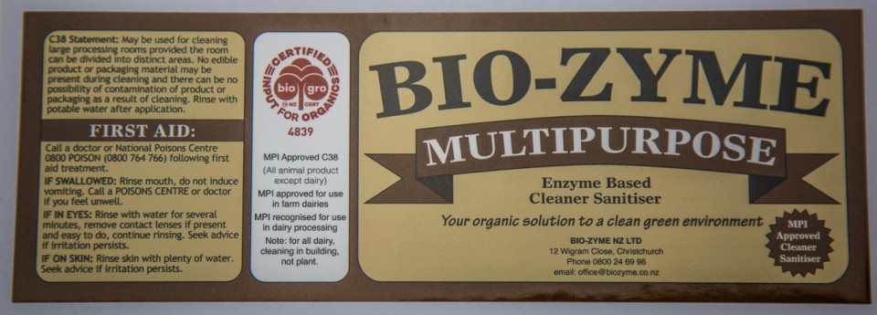 Bio-Zyme Multipurpose Label