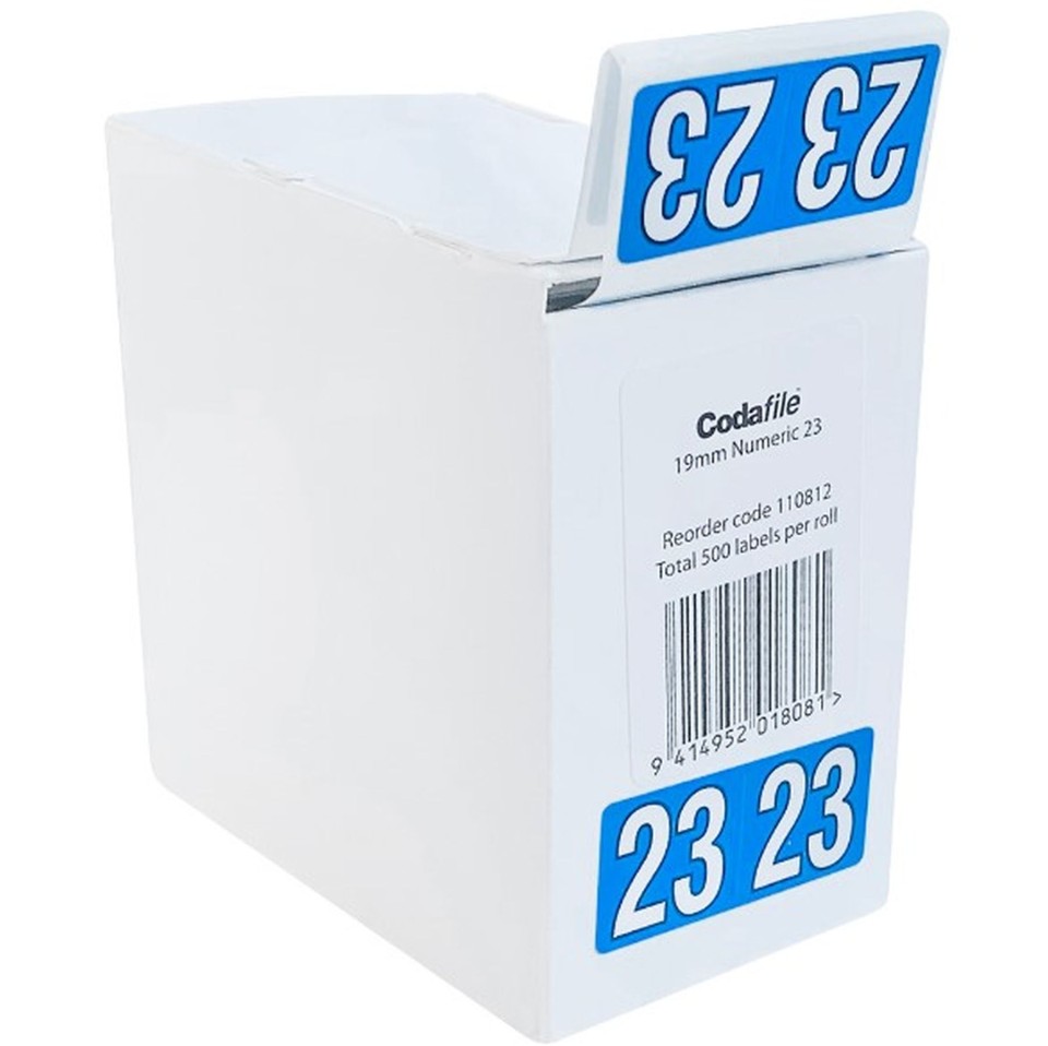 Codafile Year 2023 Label 19mm Roll 500