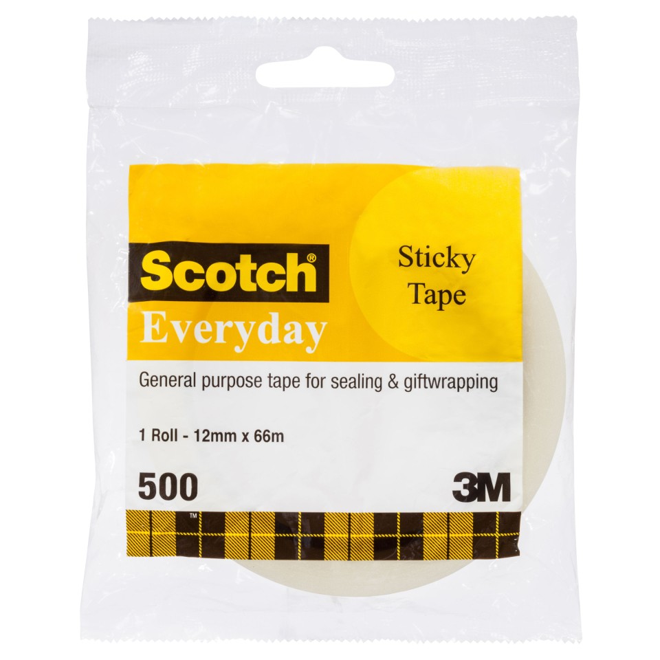 Scotch Everyday Office Tape 12mm x 66m Roll