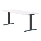 Summit II Fixed Height Desk 1800 L x 800 D Snowdrift Top With Black Frame image