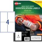 Avery White Heavy Duty Labels for Inkjet Printers, 99.1 x 139 mm, 40 Labels (936068 / J4774) image