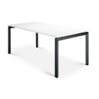 Novah Meeting Table 1600Wx800D White Top / Black Frame image