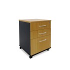 Delta 2-drawer And File Mobile Storage Unit Beech/Charcoal image
