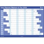 NXP 2024 Wall Planner A1 Double Sided Laminated Blue
