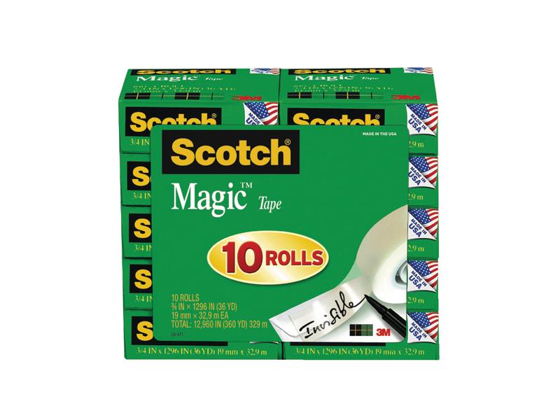Scotch Magic Tape 810 19mm X 33M Value Pkt 10