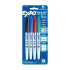 Expo Vis A Vis Markers Wet Erase Assorted Colours Pack 4 image
