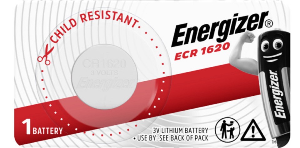 Energizer CR1620 Battery Lithium Coin 3V Pack 1