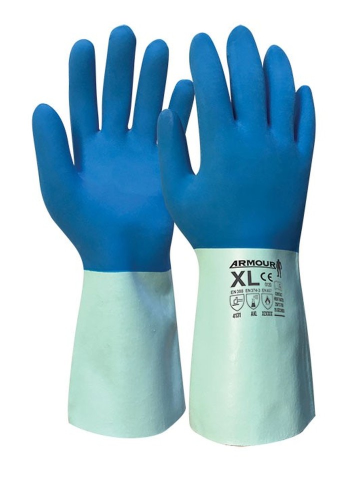 Armour Blue Chemical Glove Size 9