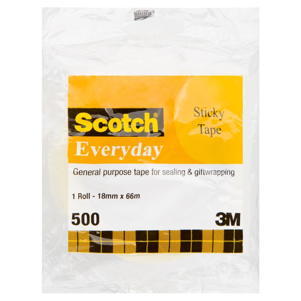 Scotch Everyday Sticky Tape 500 18mm X 66m