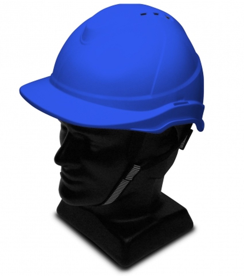 Wise Hard Hat with Ratchet Harness Blue Each