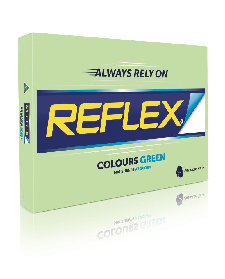 Reflex Colours Tinted Copy Paper A4 80gsm Green Ream 500