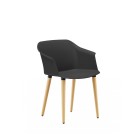 Chair Solutions Aurora 4 Leg Timber Dark Shell image