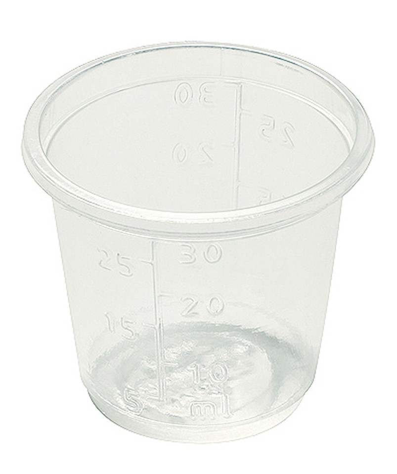 Huhtamaki Portion Cups PP Graduated 35ml Clear Pack 250
