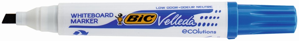 BIC Villeda Whiteboard Marker Chisel Tip 3.7-5.5mm Blue