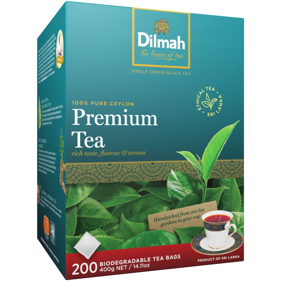 Dilmah Premium Tagless Black Tea Bags Box 200
