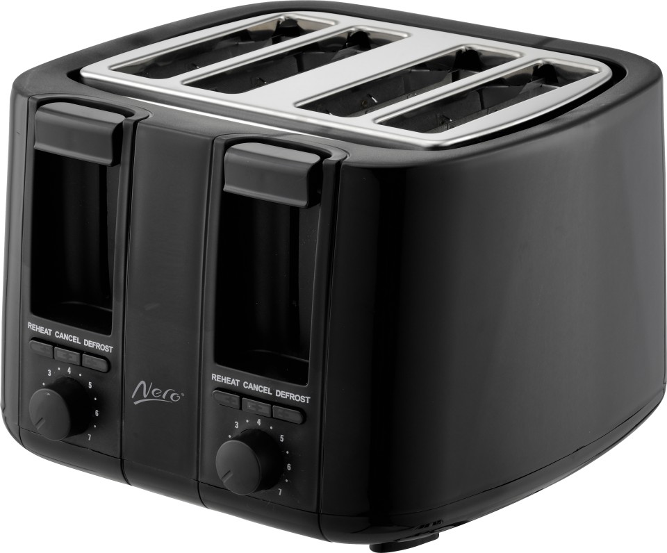 Nero Toaster 4 Slice Square Black