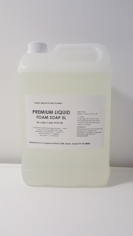Premier Hygiene Premium Liquid Foam Soap 5L