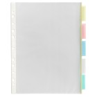 Marbig Dividers Polypropylene Pocket Coloured Tab A4 Clear 5 Tab image