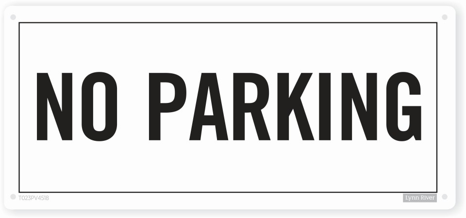 Sign - No Parking 400 X 180 Each