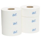 Scott Jumbo Toilet Roll 1 Ply White 600 meters per Roll 5748 Carton of 6 image