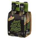 Schweppes Traditional Lemon Lime & Bitters Glass Pack 4x330ml image