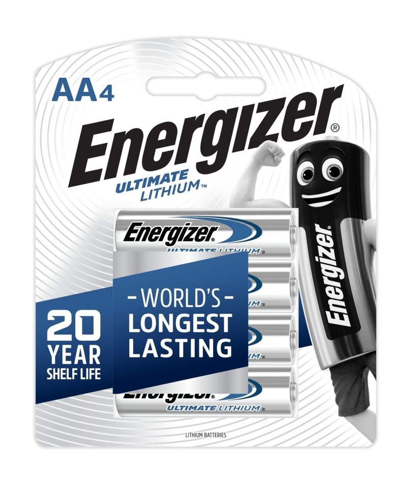 Energizer Ultimate AA Battery Lithium Pack 4