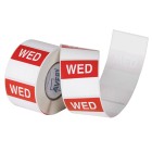 Avery Wednesday Day Labels, 40 x 40mm, Red/White, 500 Labels (937338) image
