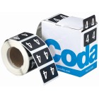 Codafile Numeric Lateral Labels Number 4 25mm Roll 500 image
