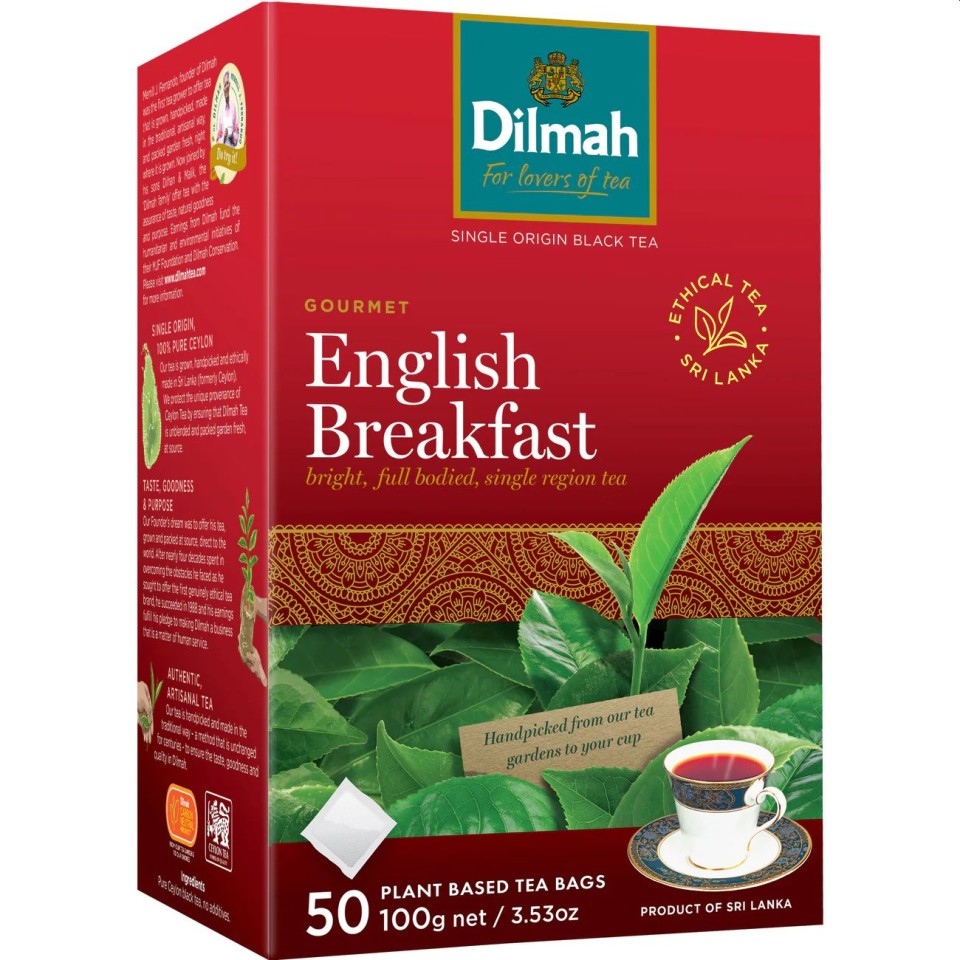 Dilmah English Breakfast Tea Bags Box 100
