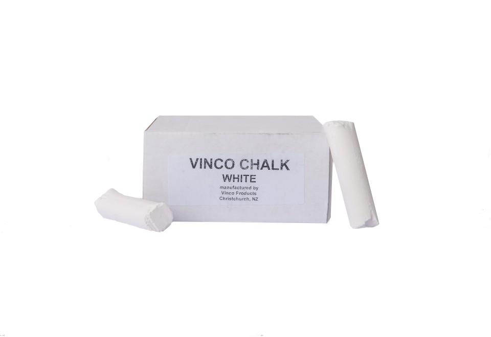 Vinco Chalk Giant Round White Pack 36