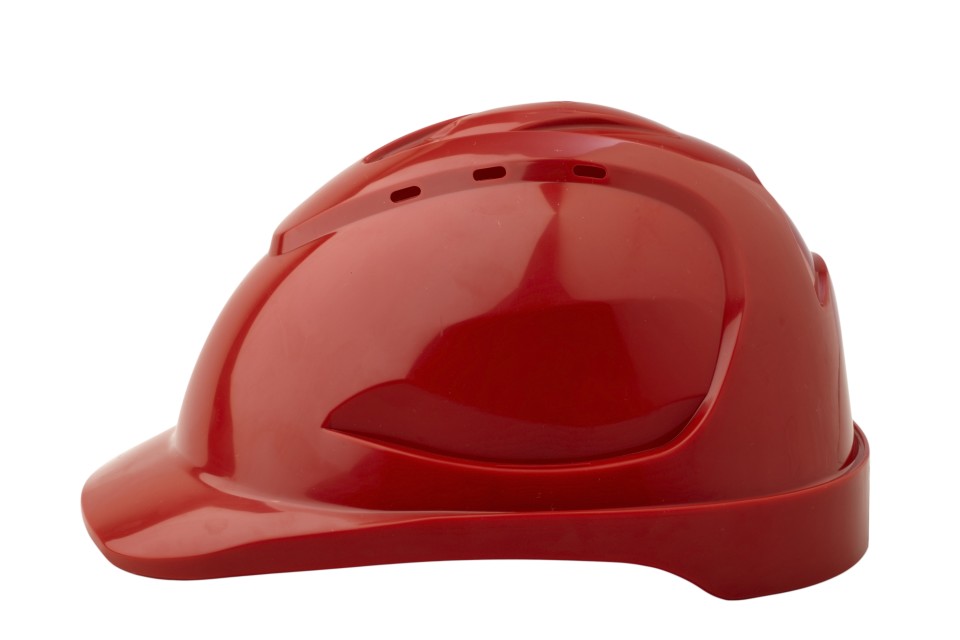 V9 Hard Hat Vented Pushlock Harness Red Each