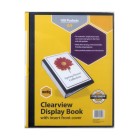 Marbig Clearview Display Book Insert Cover 100 Pockets Non-Refillable A4 Black image