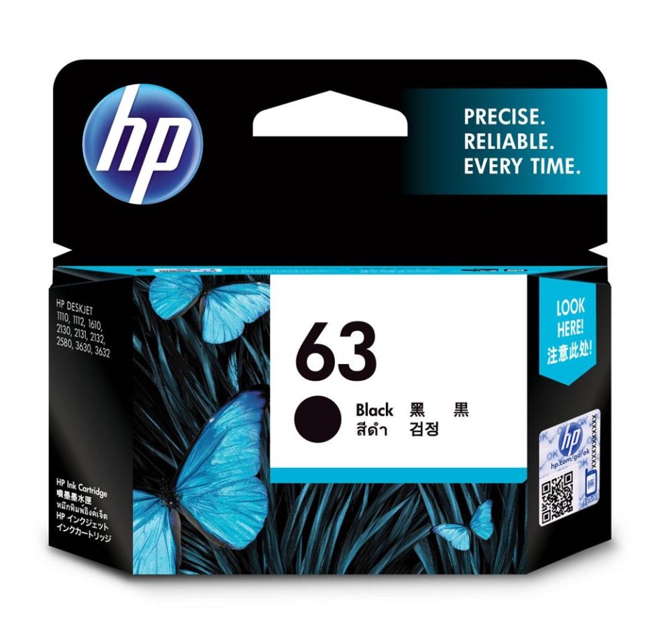 HP Inkjet Ink Cartridge 63 Black