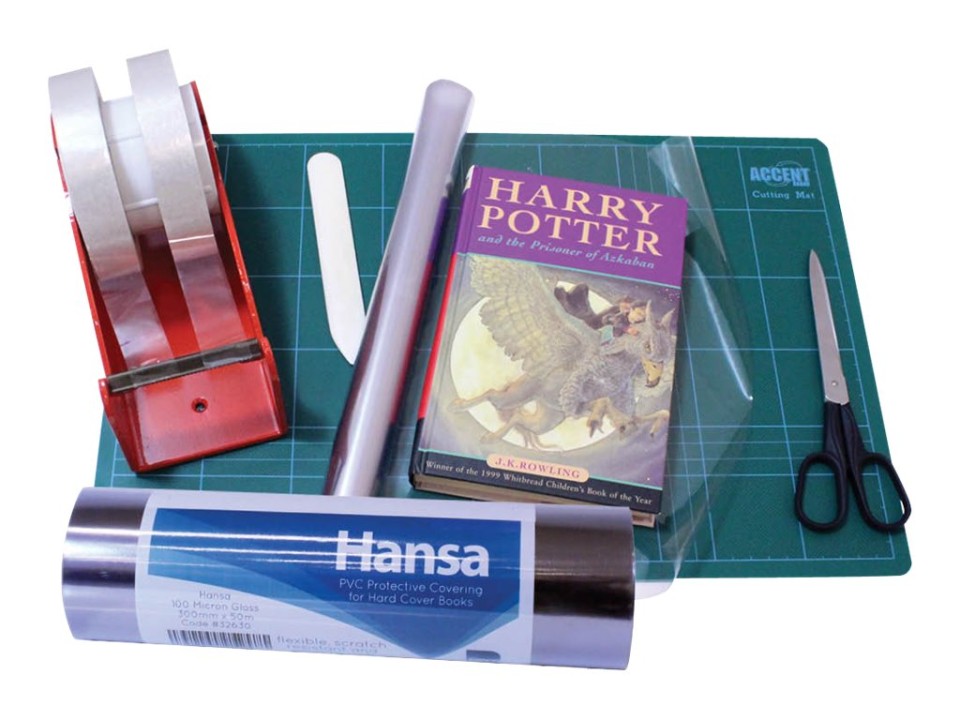 Hansa Book Covering Non Adhesive 100mic 400mm x 50m Roll